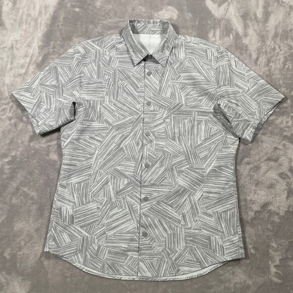 Lululemon Shirt Men Medium Airing Easy Breathable Quick Dry Smart Casual Stretch - Picture 1 of 5